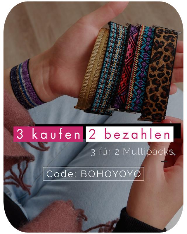 Camo | Boho Armband für Apple Watch (Schwarz)-Apple Watch Armbänder kaufen