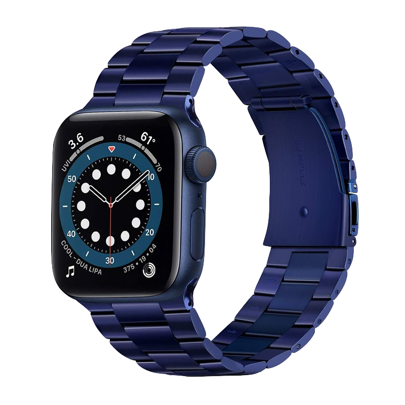 Blau - Edelstahl | Gliederarmband für Apple Watch (Blau)-Apple Watch Armbänder kaufen