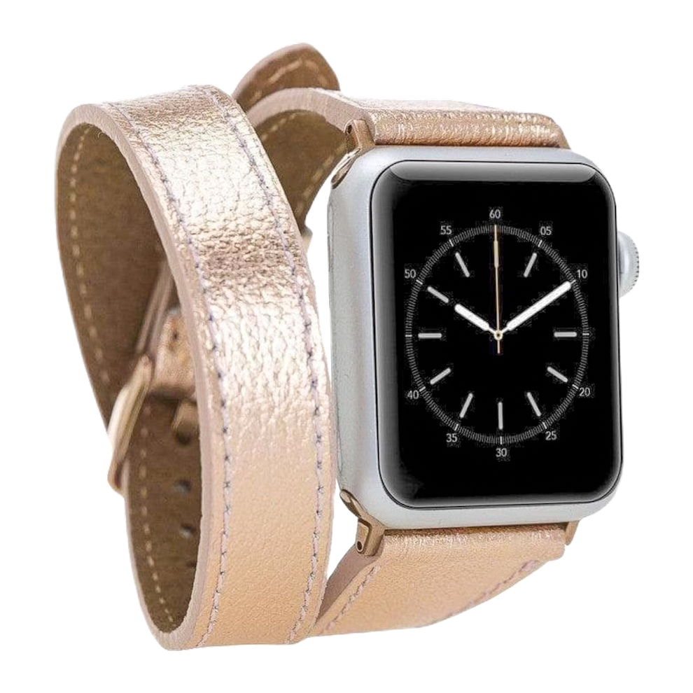 Bright Slim Double Trouble | Lederarmband kompatibel mit Apple Watch-BerlinBravo