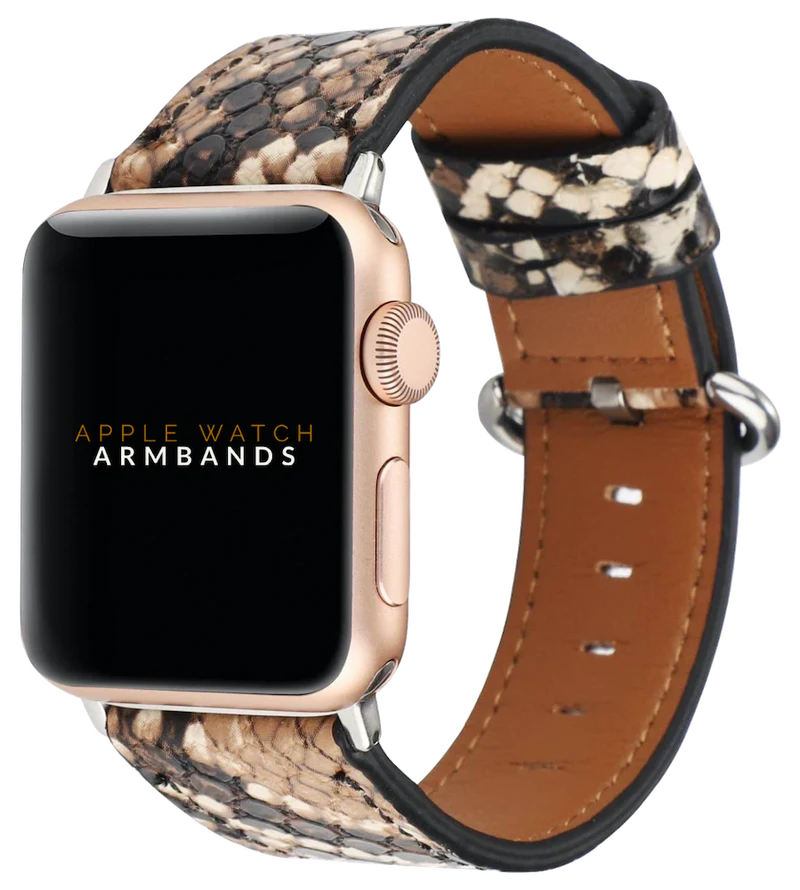 Brown Medusa Classic | Armband aus Kunstleder für Apple Watch (Mehrfarbig)-Apple Watch Armbänder kaufen #farbe_braun