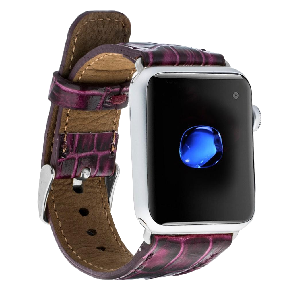 Croco Classic | Lederarmband kompatibel mit Apple Watch-BerlinBravo
