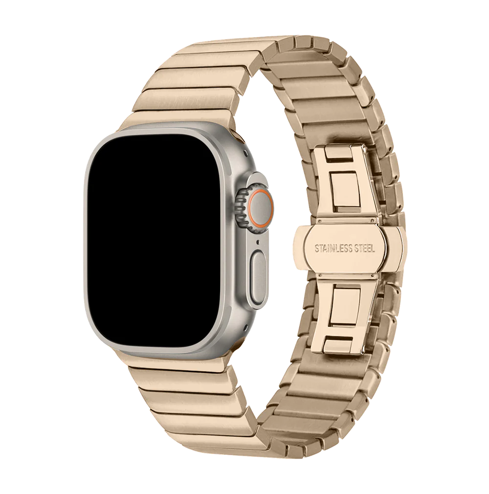 Edelstahl Gen. 1 | Gliederarmband kompatibel mit Apple Watch Ultra-Roségold-BerlinBravo