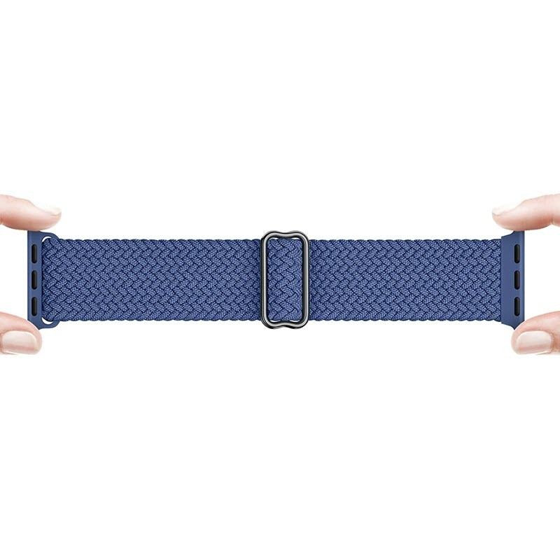 Gezopftes Flex Armband | Kompatibel mit Apple Watch-BerlinBravo #farbe_blau