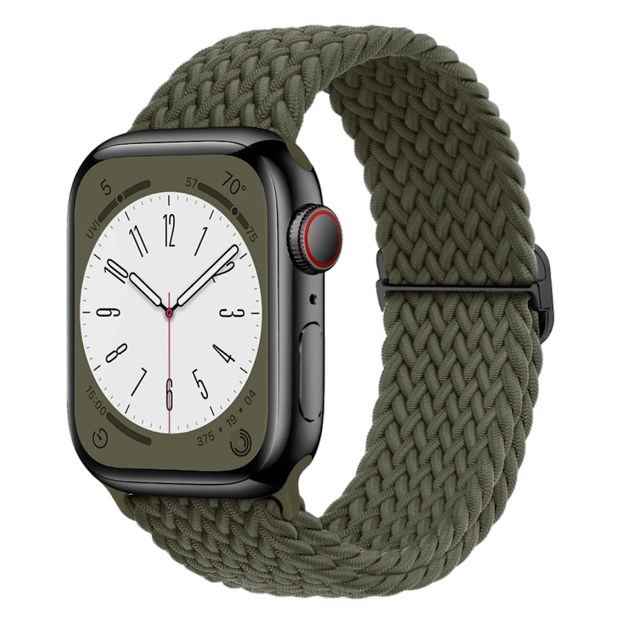 Gezopftes Flex Armband | Kompatibel mit Apple Watch-BerlinBravo #farbe_grün