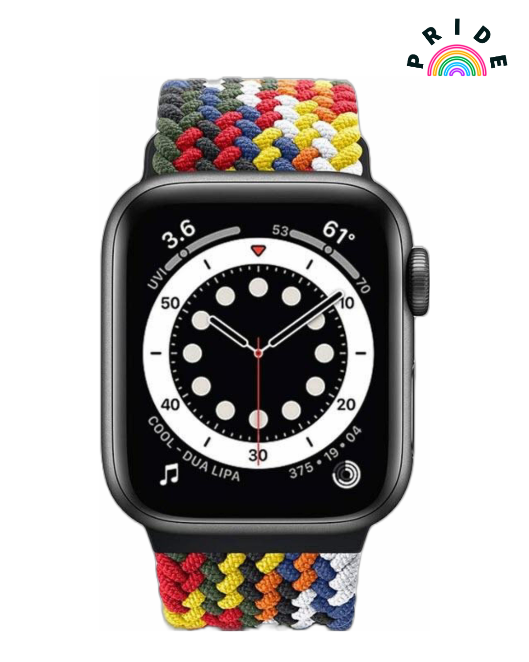 Gezopftes Flex Armband | Kompatibel mit Apple Watch-BerlinBravo #farbe_pride