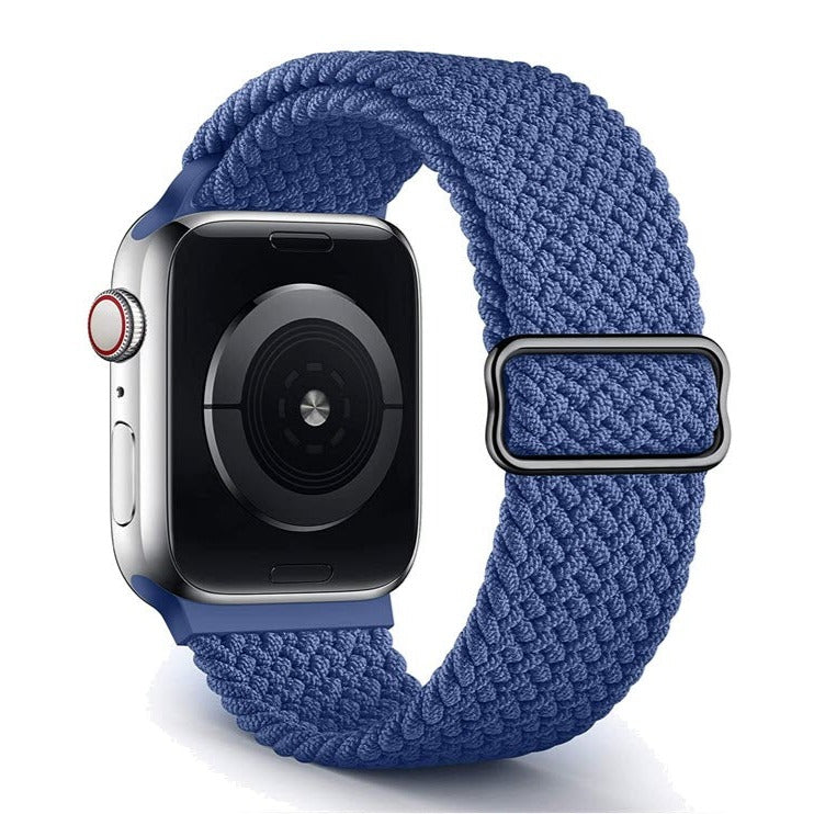 Gezopftes Flex Armband | Kompatibel mit Apple Watch-Blau-BerlinBravo #farbe_blau