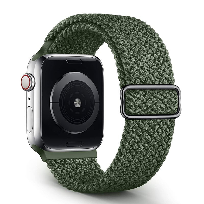 Gezopftes Flex Armband | Kompatibel mit Apple Watch-Grün-BerlinBravo