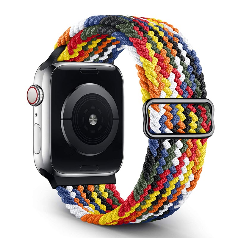 Gezopftes Flex Armband | Kompatibel mit Apple Watch-Pride-BerlinBravo #farbe_pride