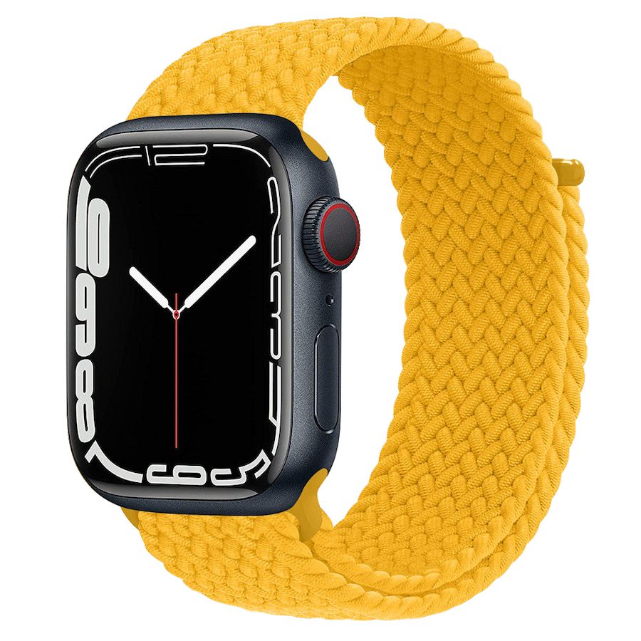 Gezopftes Nylon Armband | Kompatibel mit Apple Watch-Maize-BerlinBravo #farbe_maize