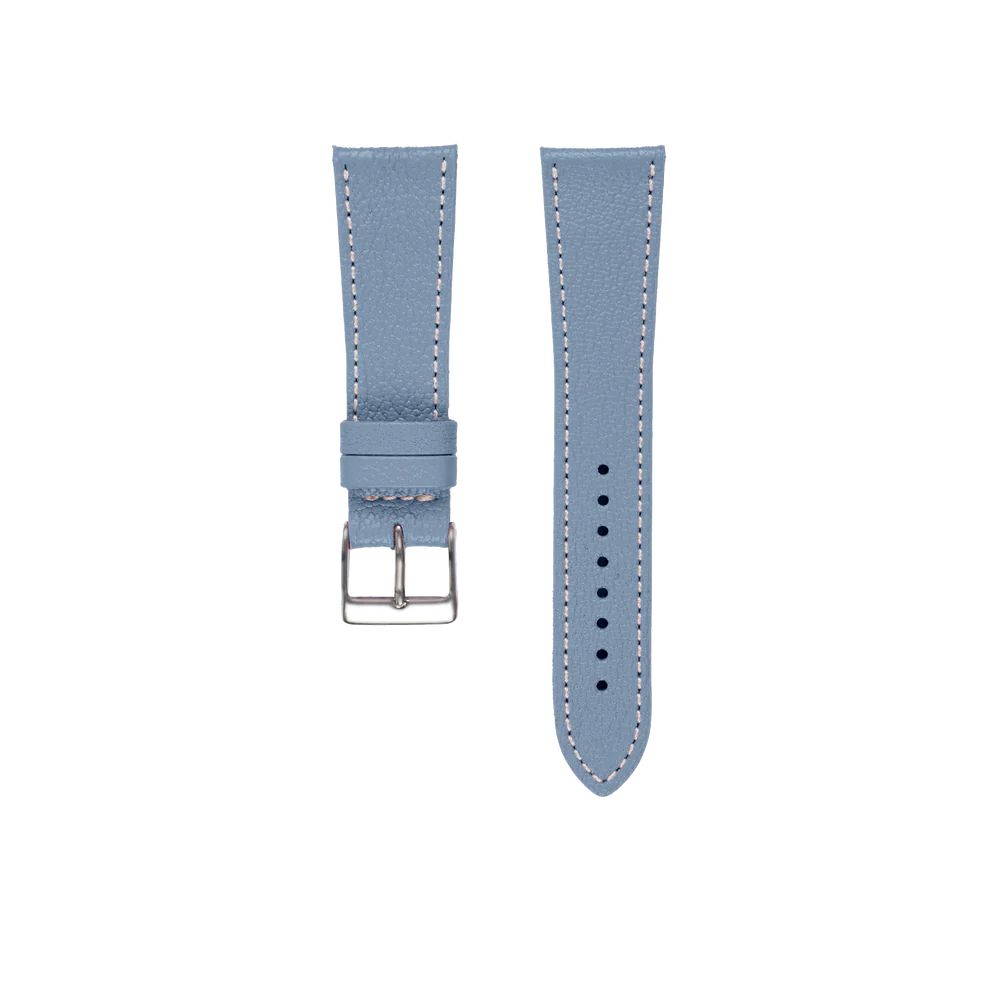 Goat Leather Slim | Armband aus Ziegenleder kompatibel mit Apple Watch-Hellblau-BerlinBravo