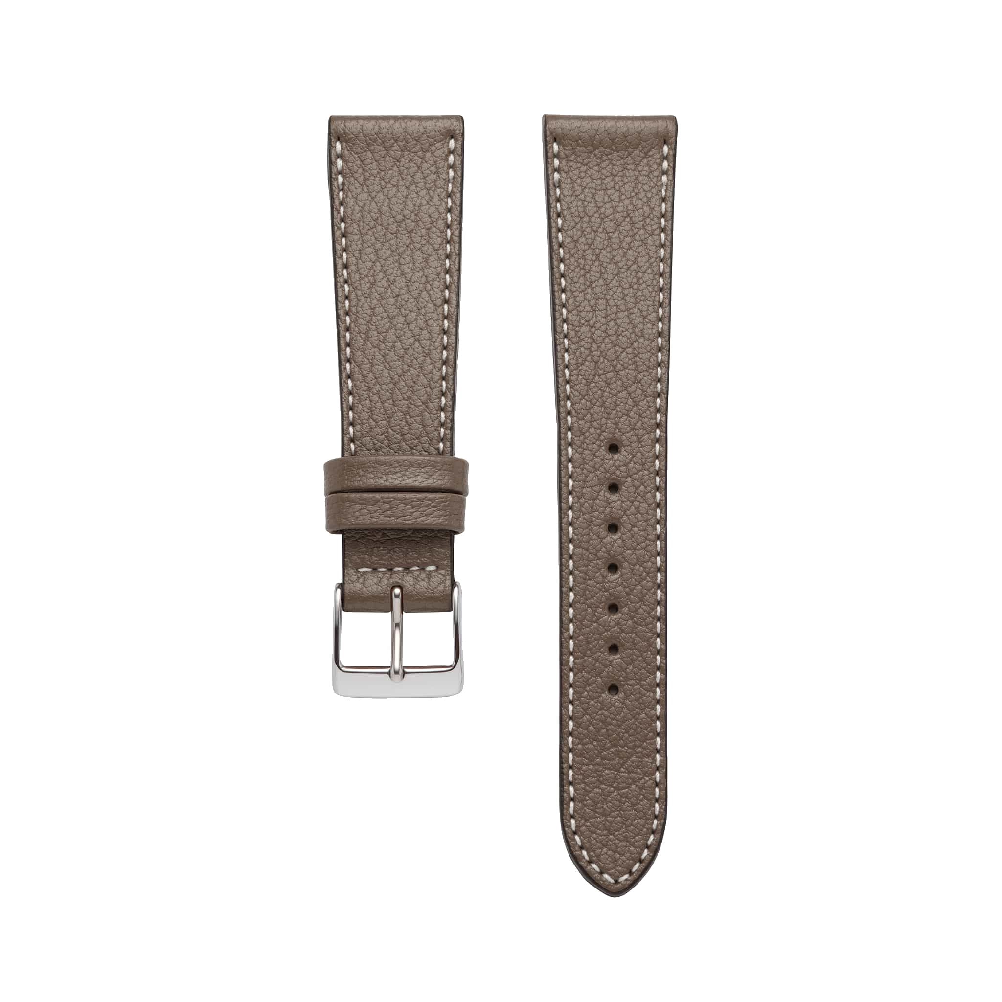 Goat Leather Slim | Armband aus Ziegenleder kompatibel mit Apple Watch-Taupe-BerlinBravo