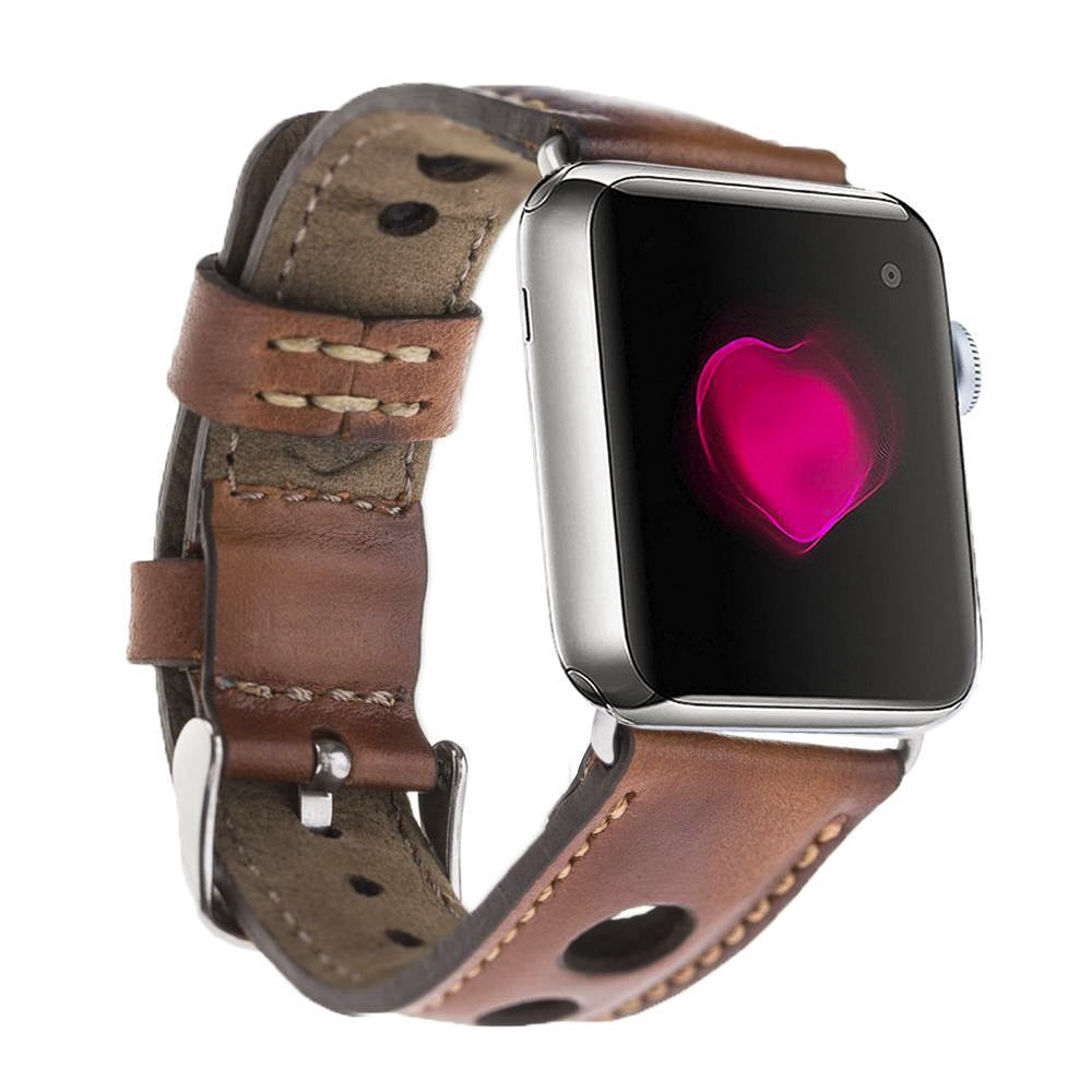 Holo Classic | Lederarmband kompatibel mit Apple Watch-Braun-BerlinBravo