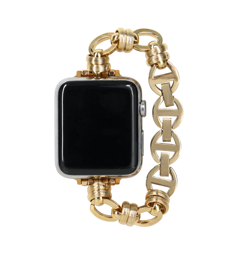 Jasmine - Metal Thread Chain | Gliederarmband kompatibel mit Apple Watch-Gold-BerlinBravo