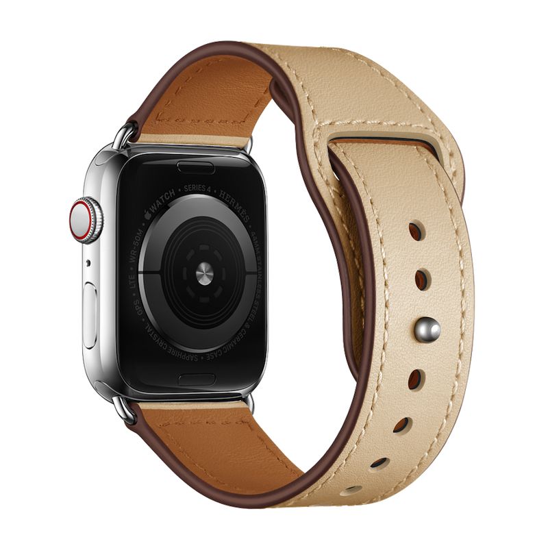 Leather Loop | Lederarmband kompatibel mit Apple Watch-Apricot-BerlinBravo