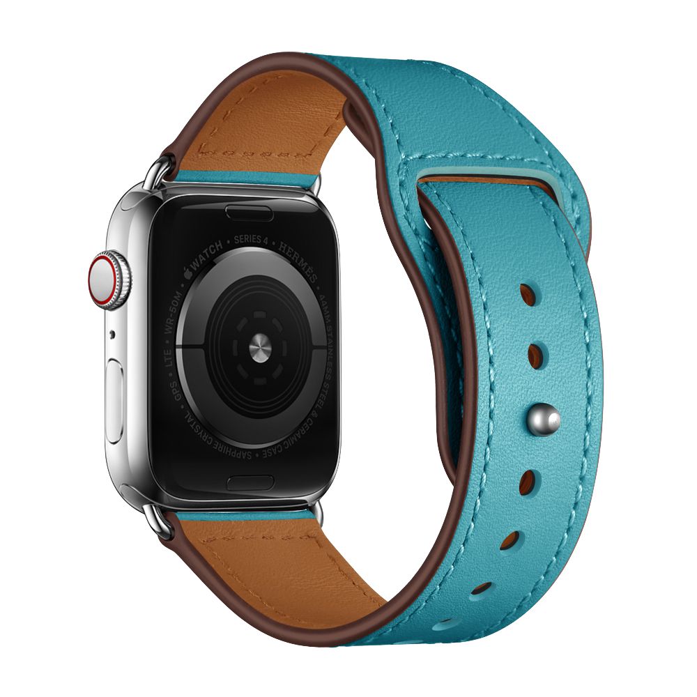 Leather Loop | Lederarmband kompatibel mit Apple Watch-Azur Blue-BerlinBravo