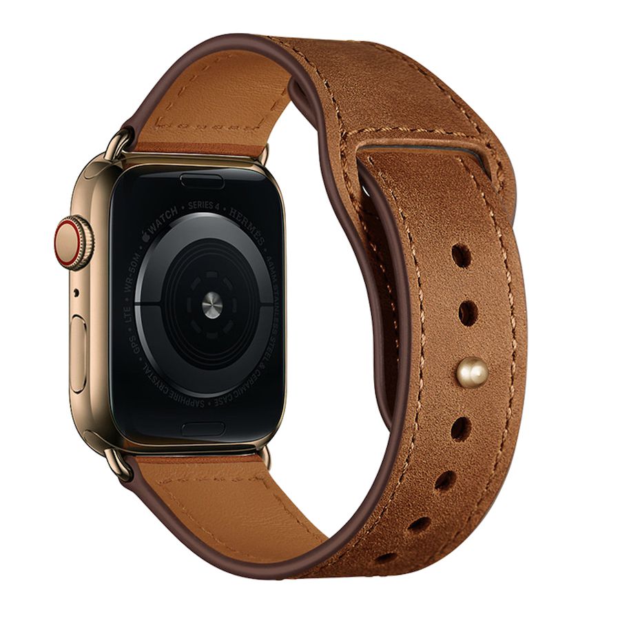 Leather Loop | Lederarmband kompatibel mit Apple Watch-Casual Brown-BerlinBravo