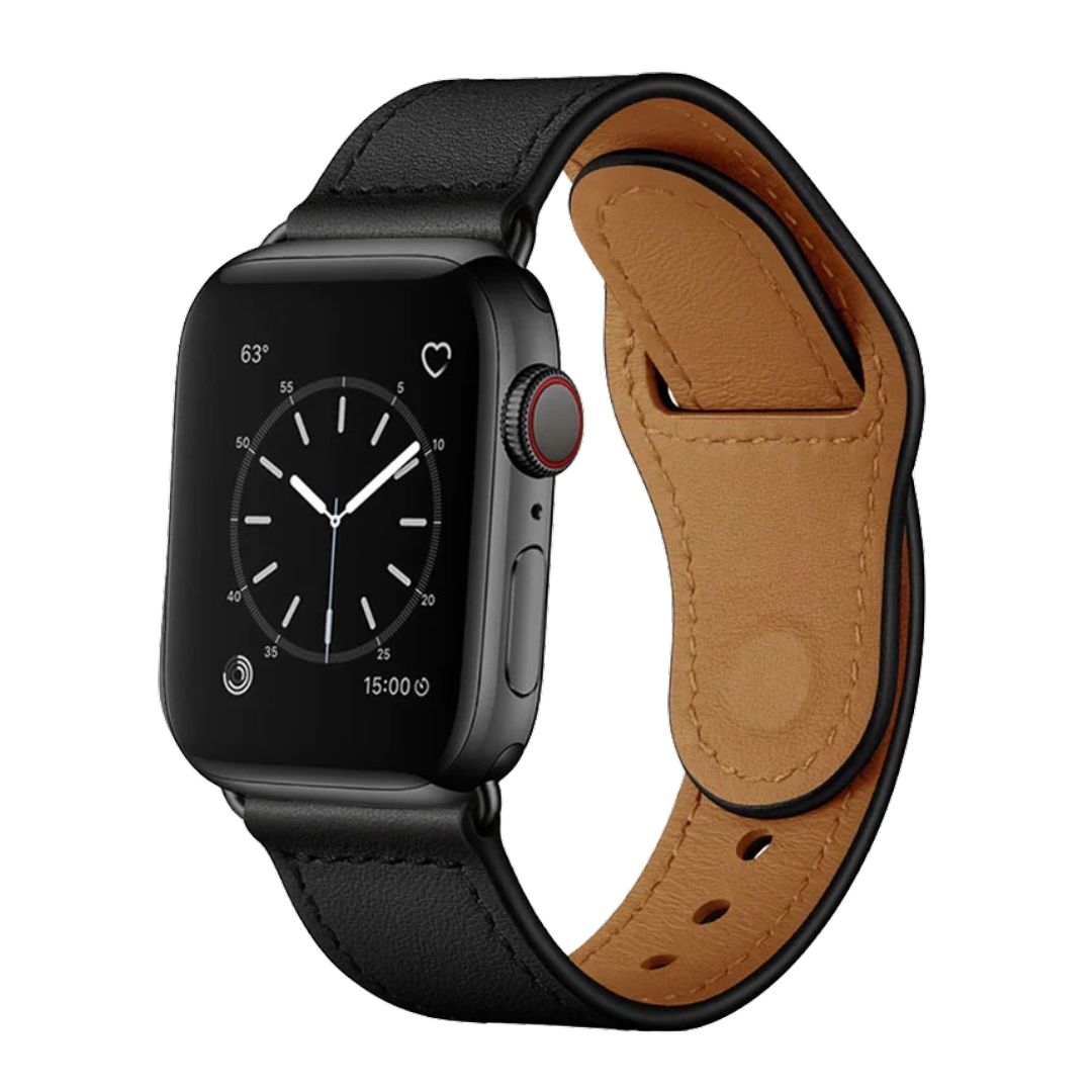 Leather Loop | Lederarmband kompatibel mit Apple Watch-Midnight Black-BerlinBravo
