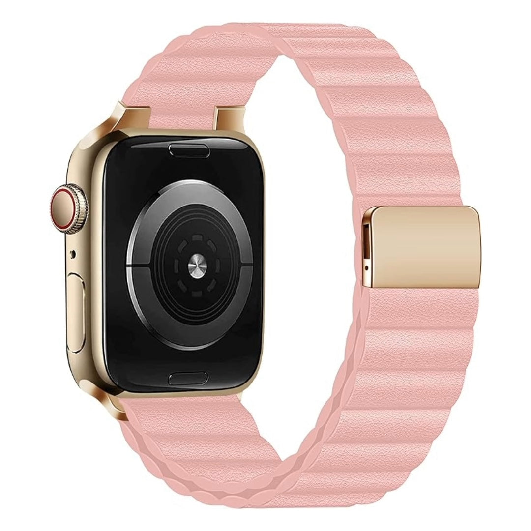Magnetic Loop Chic | Armband mit Schlaufe kompatibel mit Apple Watch-Pink-BerlinBravo