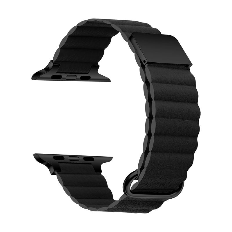 Magnetic Loop Chic | Armband mit Schlaufe kompatibel mit Apple Watch-Schwarz-BerlinBravo