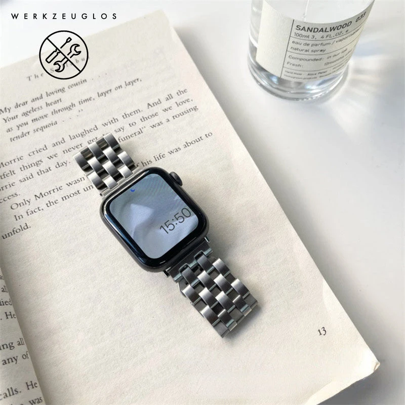 Maxine Edelstahl | Gliederarmband kompatibel mit Apple Watch-BerlinBravo