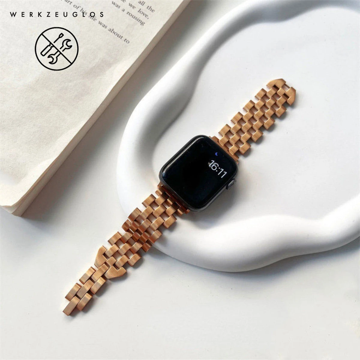 Maxine Edelstahl | Gliederarmband kompatibel mit Apple Watch-BerlinBravo