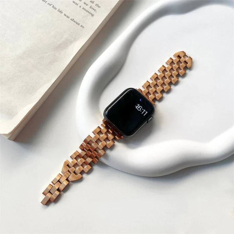 Maxine Edelstahl | Gliederarmband kompatibel mit Apple Watch-Roségold-BerlinBravo