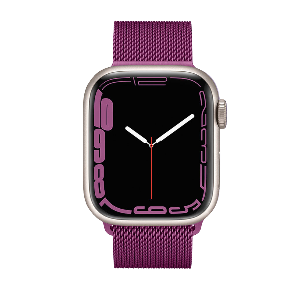 Milanaise Edelstahlarmband | Kompatibel mit Apple Watch-Lila-BerlinBravo #farbe_Lila