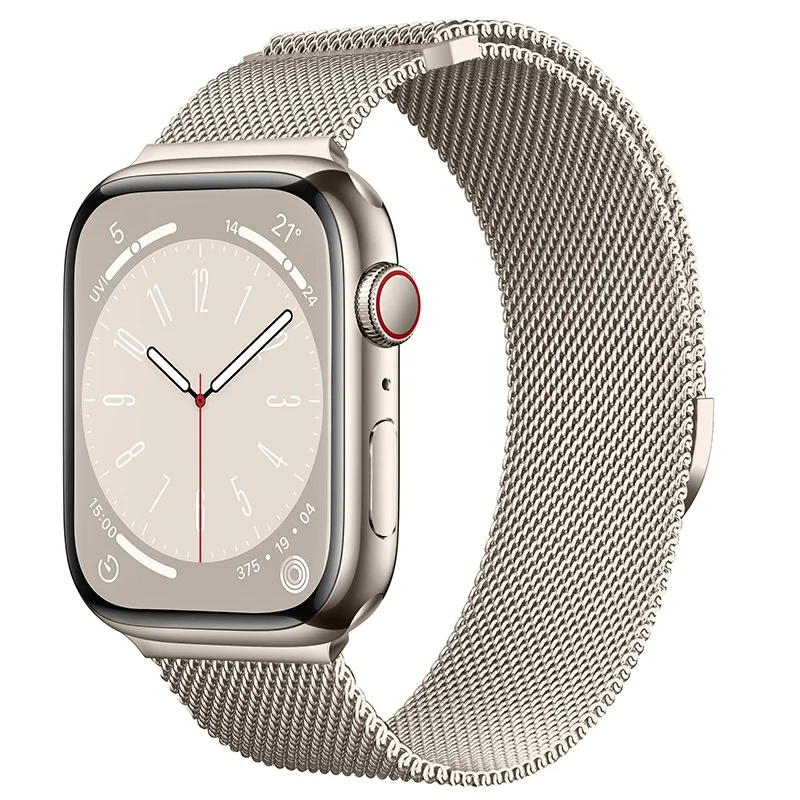 Milanaise Edelstahlarmband | Kompatibel mit Apple Watch-Polarstern-BerlinBravo #farbe_polarstern