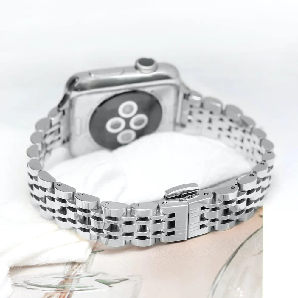 Millicent - Metal Chain | Gliederarmband kompatibel mit Apple Watch-Silber-BerlinBravo