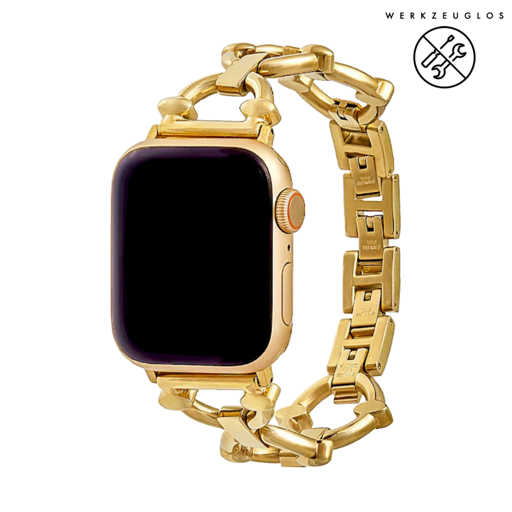 Odette - Metal Chain | Gliederarmband kompatibel mit Apple Watch-Gold-BerlinBravo