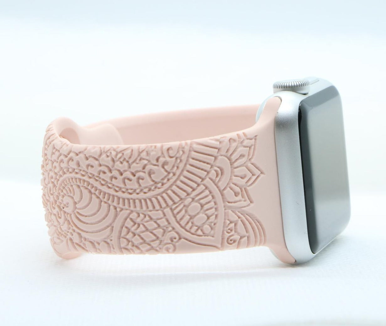 Pink Sand Engraved Silikon | Armband mit verschiedenen Mustern für Apple Watch (Rosa)-Apple Watch Armbänder kaufen