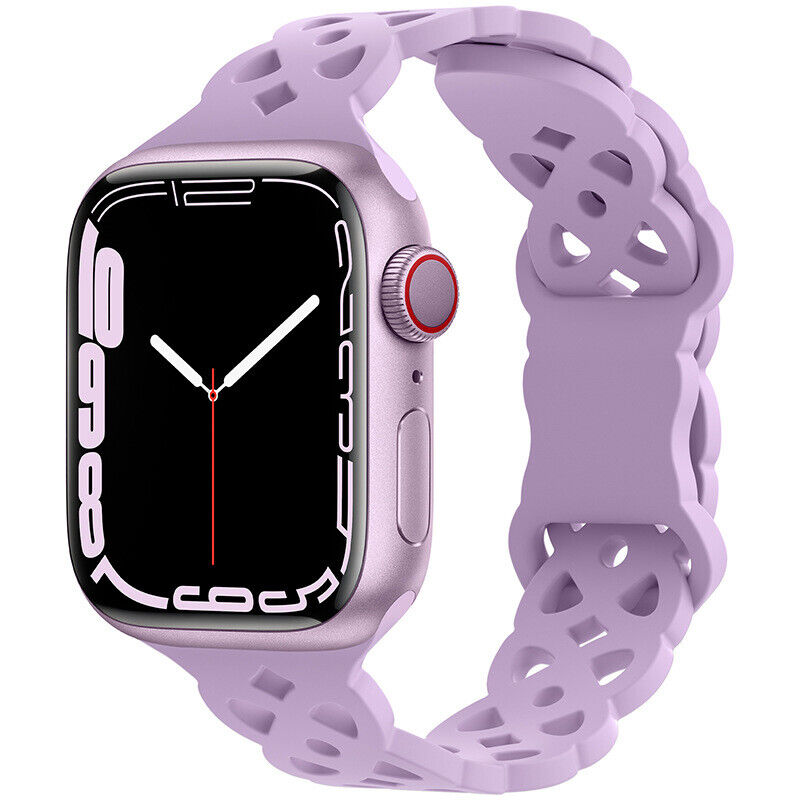 Silikon Hoola Loop | Armband kompatibel mit Apple Watch-Lila-BerlinBravo
