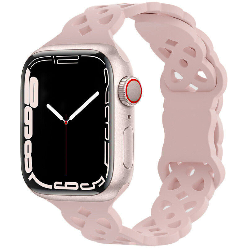 Silikon Hoola Loop | Armband kompatibel mit Apple Watch-Pink-BerlinBravo