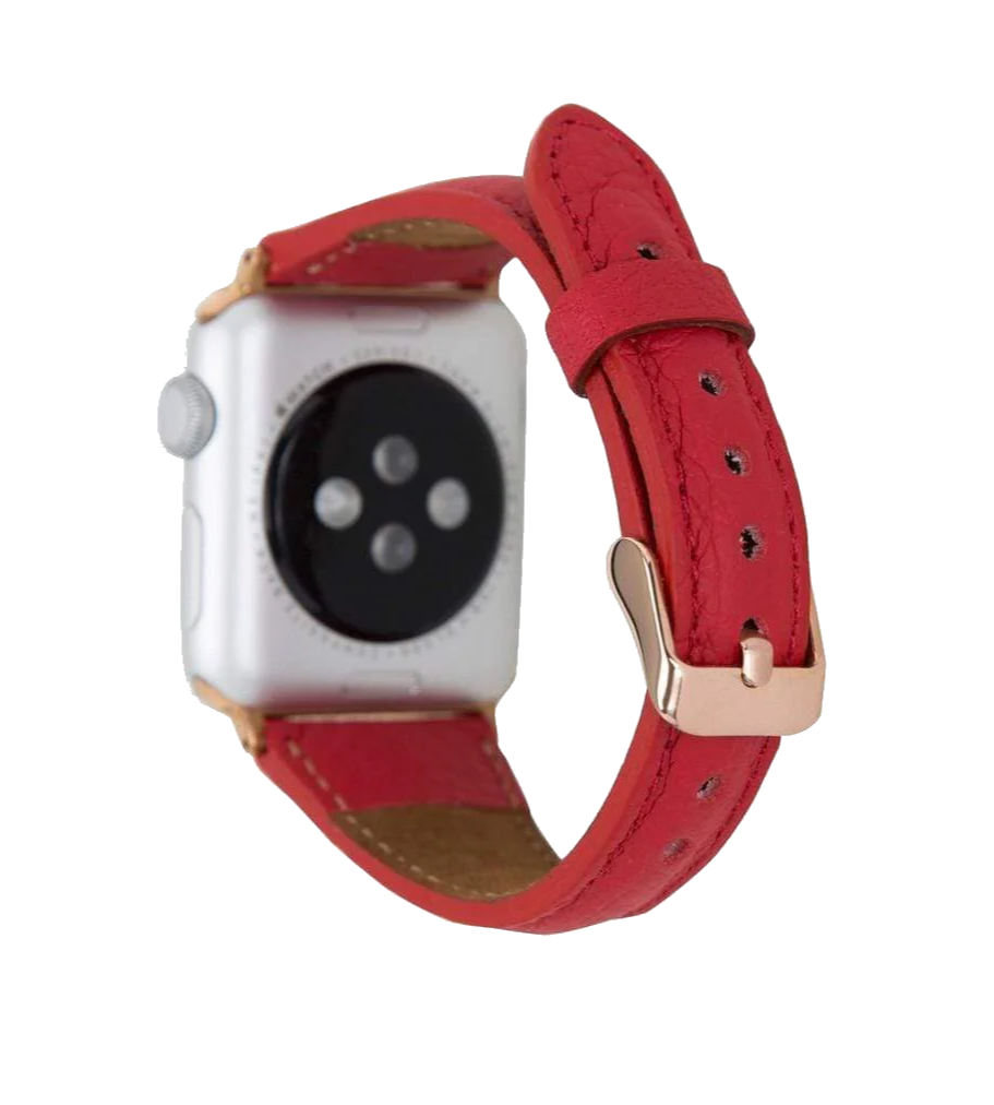 Slim Armband aus genarbtem Leder | Kompatibel mit Apple Watch-BerlinBravo