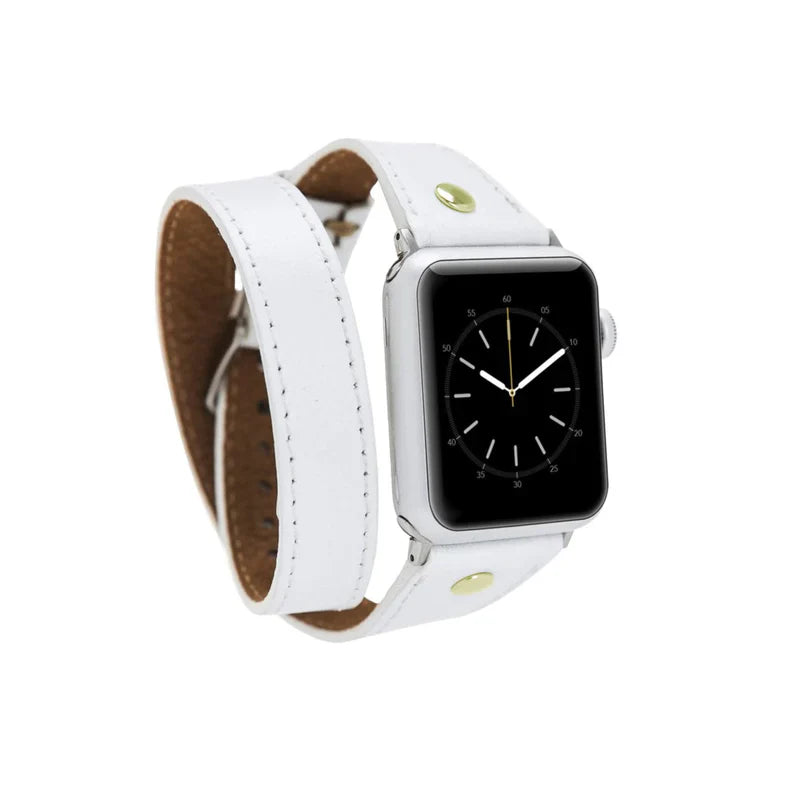 Slim Double Trouble | Lederarmband kompatibel mit Apple Watch-BerlinBravo