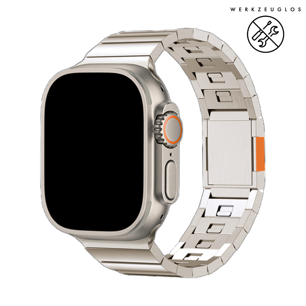 Titan 1 | Gliederarmband für Apple Watch Ultra (Silber) Ultra-42 | 44 | 45 | 49mm-BerlinBravo