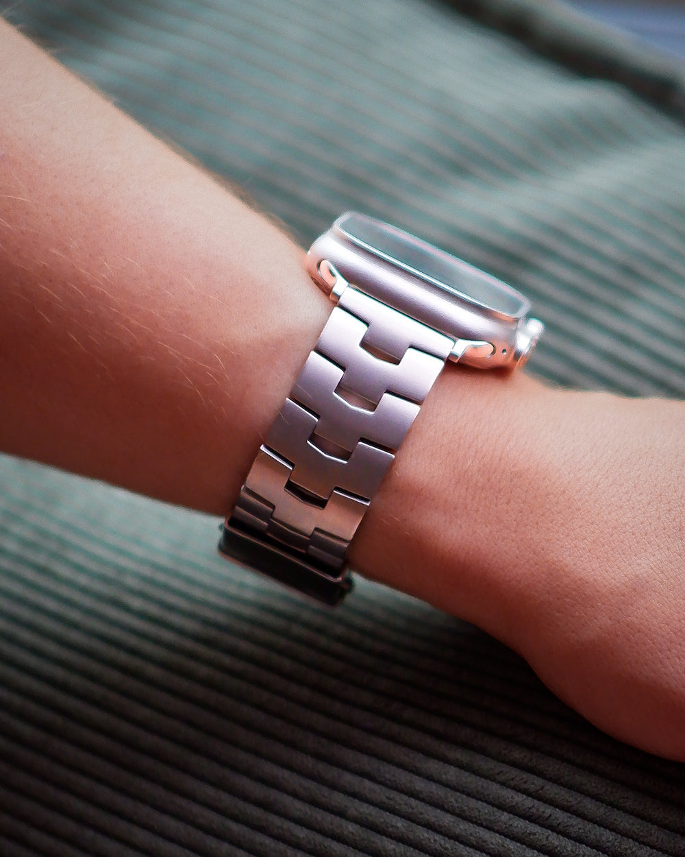 Titan 2 | Gliederarmband für Apple Watch (Silber) Ultra-42 | 44 | 45 | 49mm-BerlinBravo