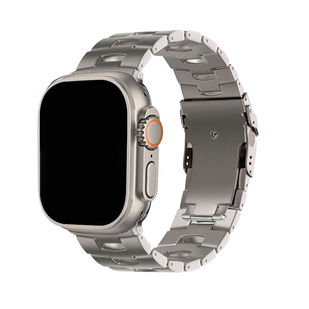 Titan 2 | Gliederarmband für Apple Watch (Silber) Ultra-42 | 44 | 45 | 49mm-BerlinBravo