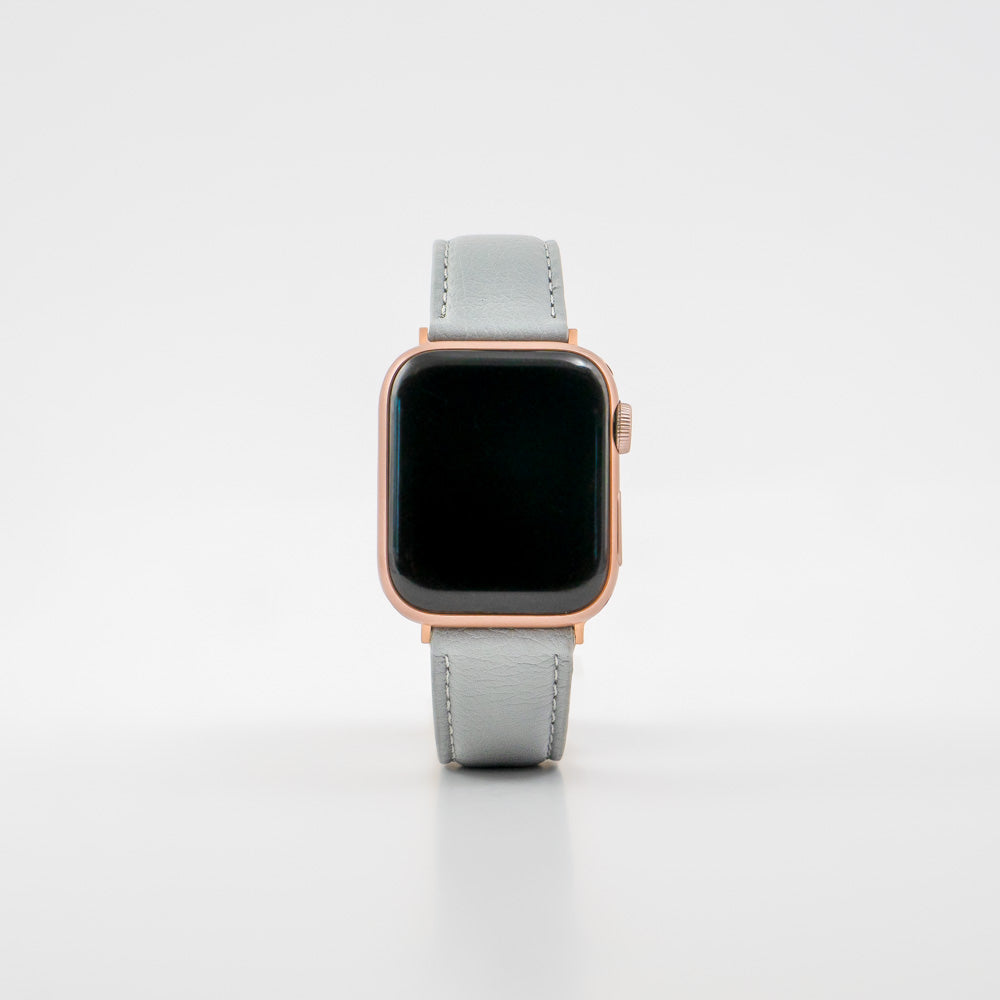 VEGAN Lederarmband | Kompatibel mit Apple Watch-Cloud Grey-BerlinBravo