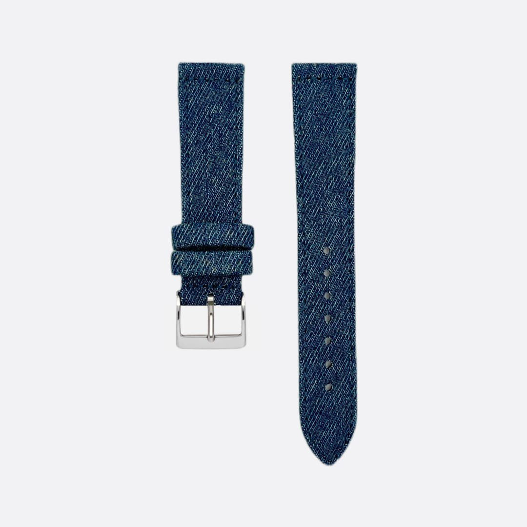 Vegan Royal Blue Denim Classic | Armband aus japanischem Denim für Apple Watch (Blau)-BerlinBravo