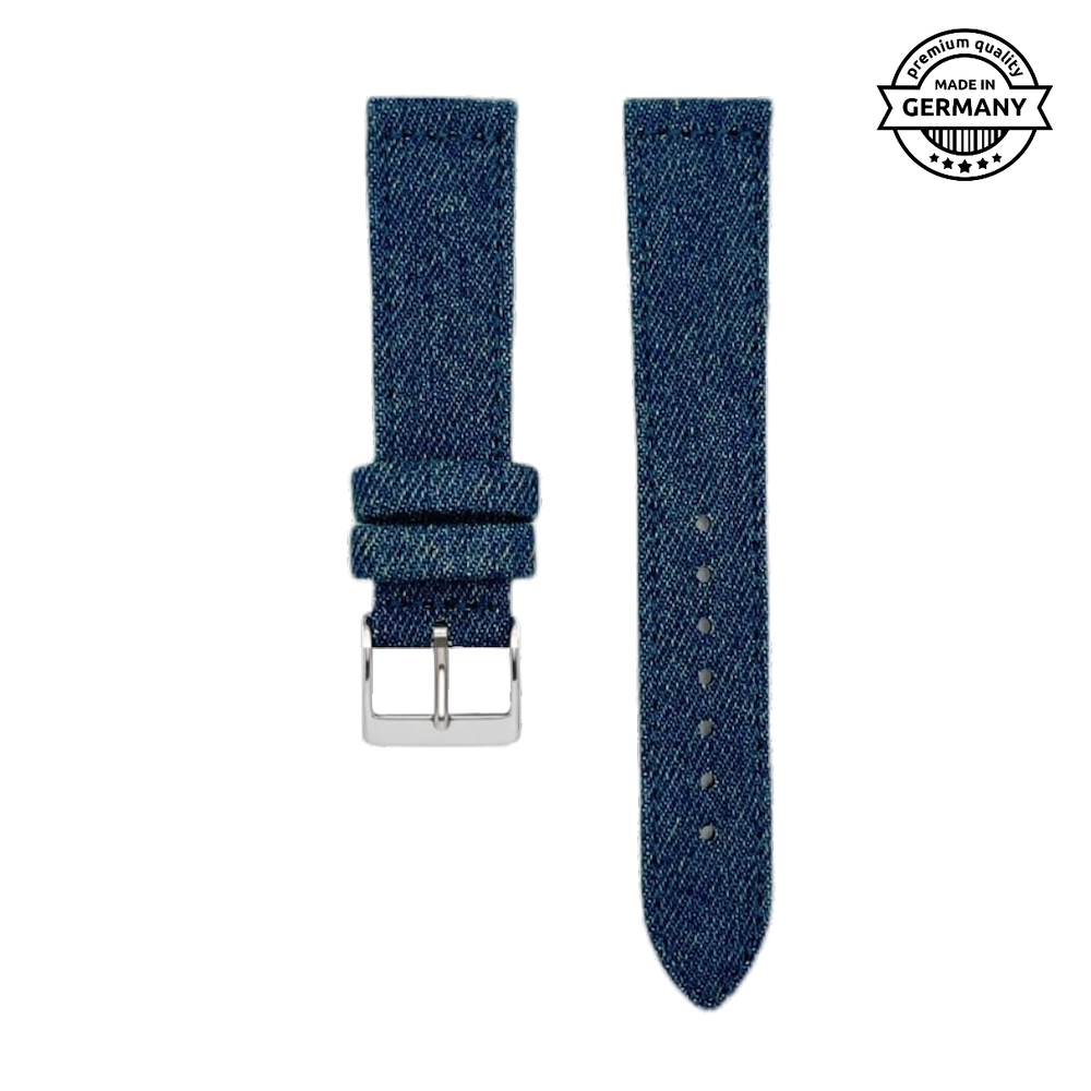 Vegan Royal Blue Denim Classic | Armband aus japanischem Denim für Apple Watch (Blau)-BerlinBravo