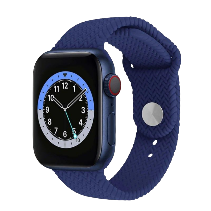 Blue Silikon Geflochtenes Loop | Armband für Apple Watch (Blau)-Apple Watch Armbänder kaufen