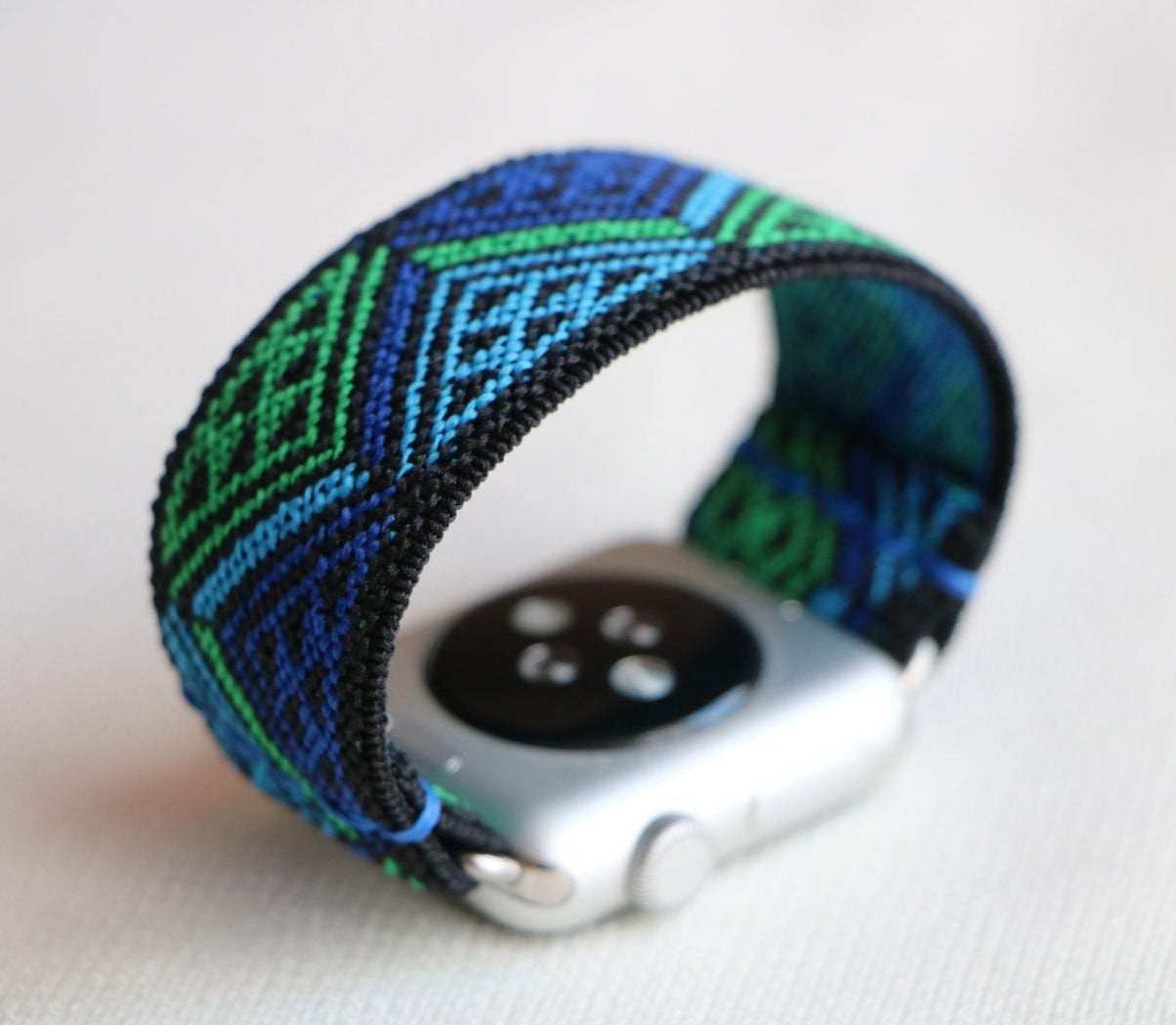 Ethnic Blue | Boho Armband für Apple Watch (Blau)-Apple Watch Armbänder kaufen
