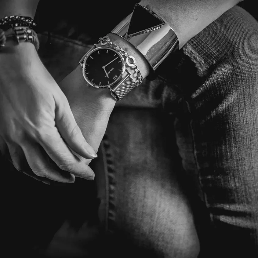 Vitero - Eloxiertes Aluminium | Gliederarmband kompatibel mit Apple Watch Ultra-42 | 44 | 45 | 49mm-BerlinBravo
