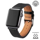 Ink Black Wasserfest Classic | Lederarmband für Apple Watch (Schwarz)